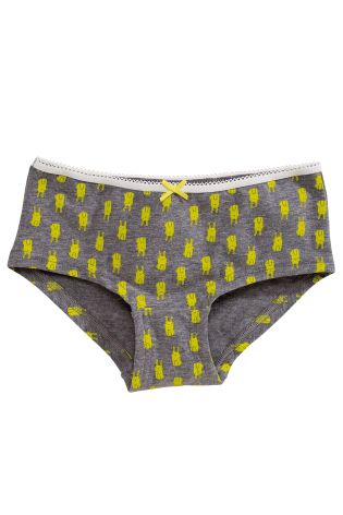 Grey/Yellow Hipsters Five Pack (3-16yrs)